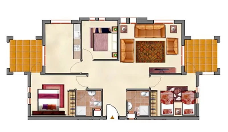 Appartement 3 chambres