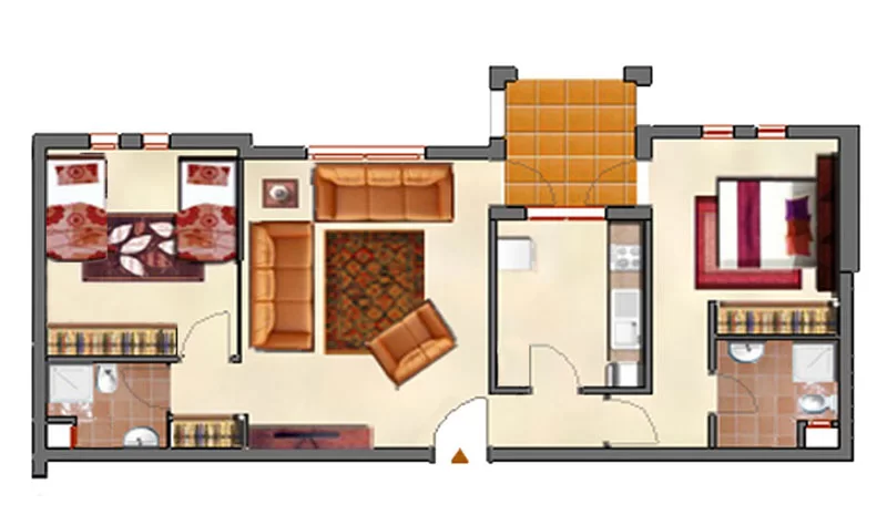 Appartement 2 chambre 