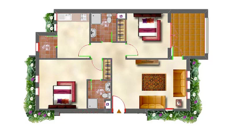Appartement 2 chambre 