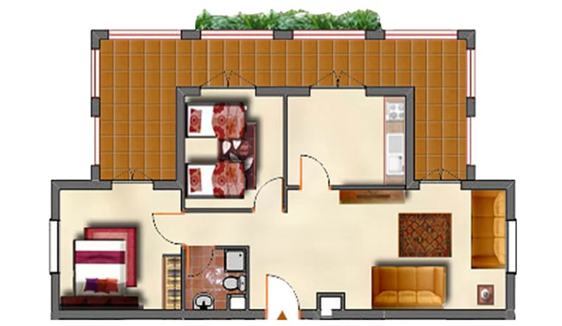 Appartement 2 chambre 
