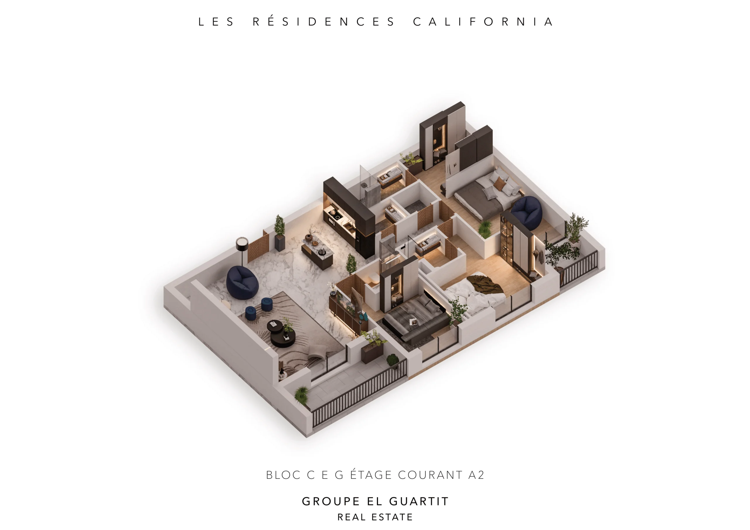 Apartments from 130 to 188 m²