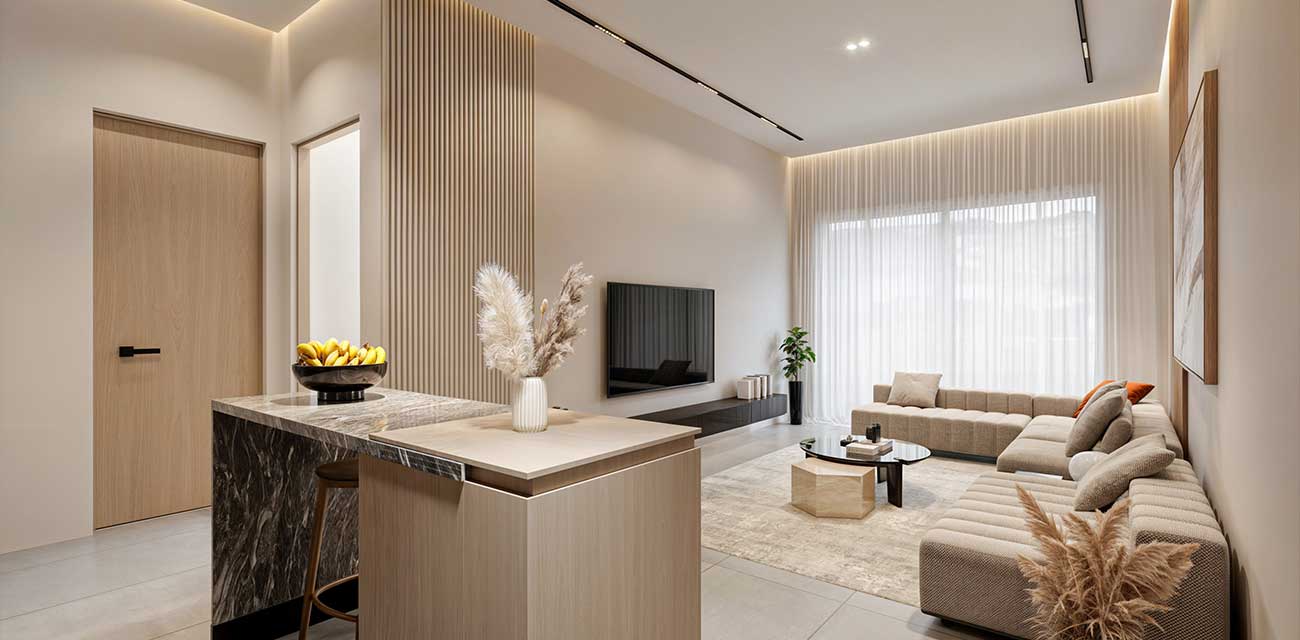 Studio ( 1 ch , 1-2 SDB , 1 salon , Cuisine Ouverte , Terrasse )