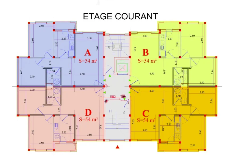 Appartementen type A, B, C, D