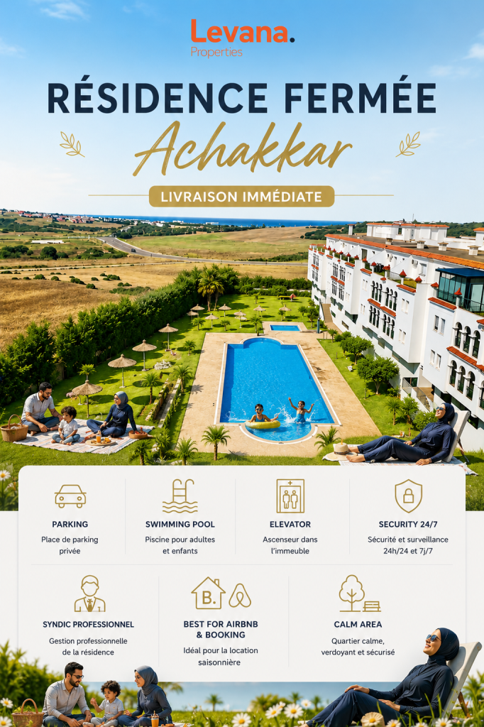PAYSAGE del costa sbai achakkar Résidence fermée avec piscine et parking gratuit